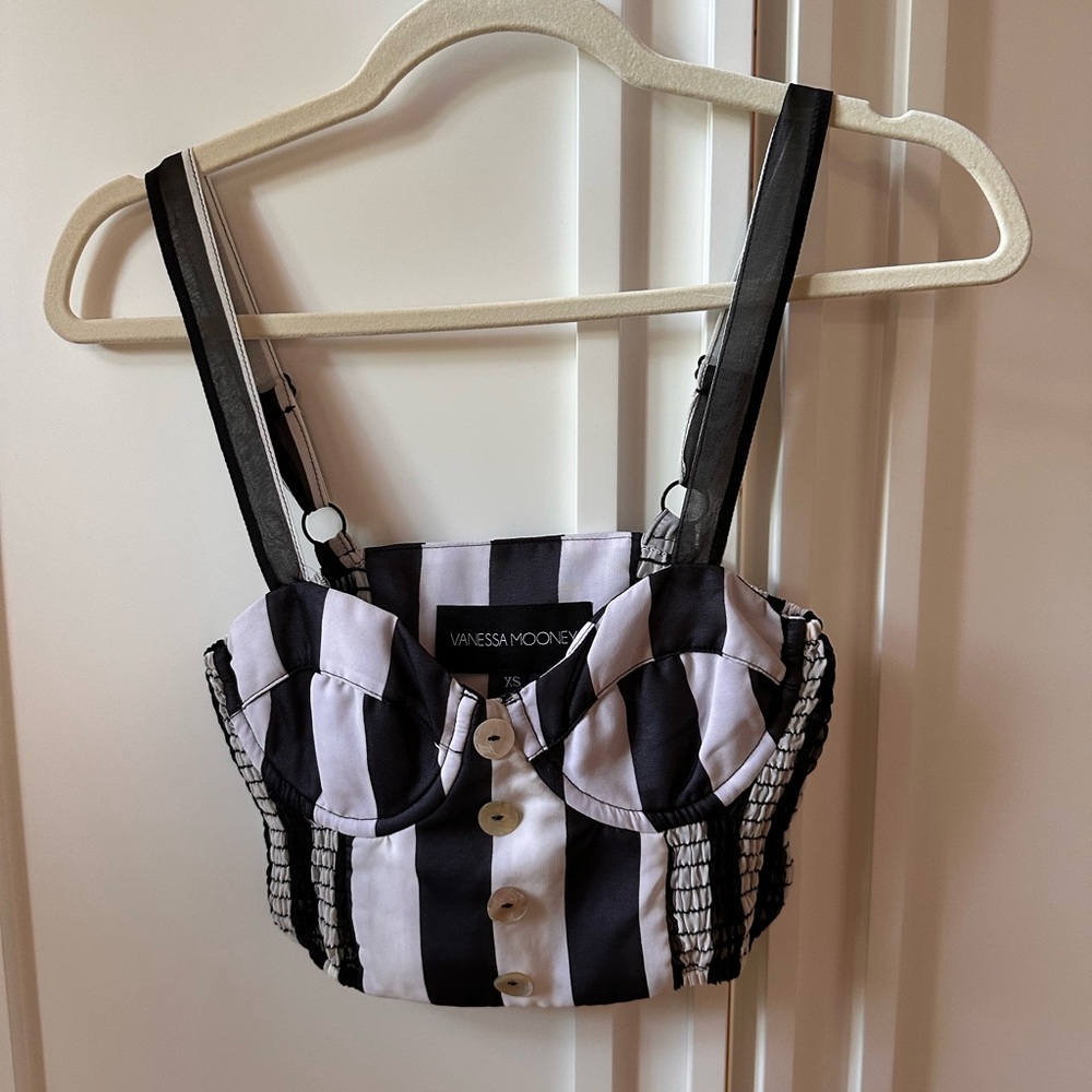 Vanessa Mooney 	
The Célia Bustier Top - Wide Stripe. Xs